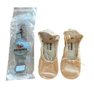 So Danca Pink Leather Ballet Slippers Toddler 8.5N